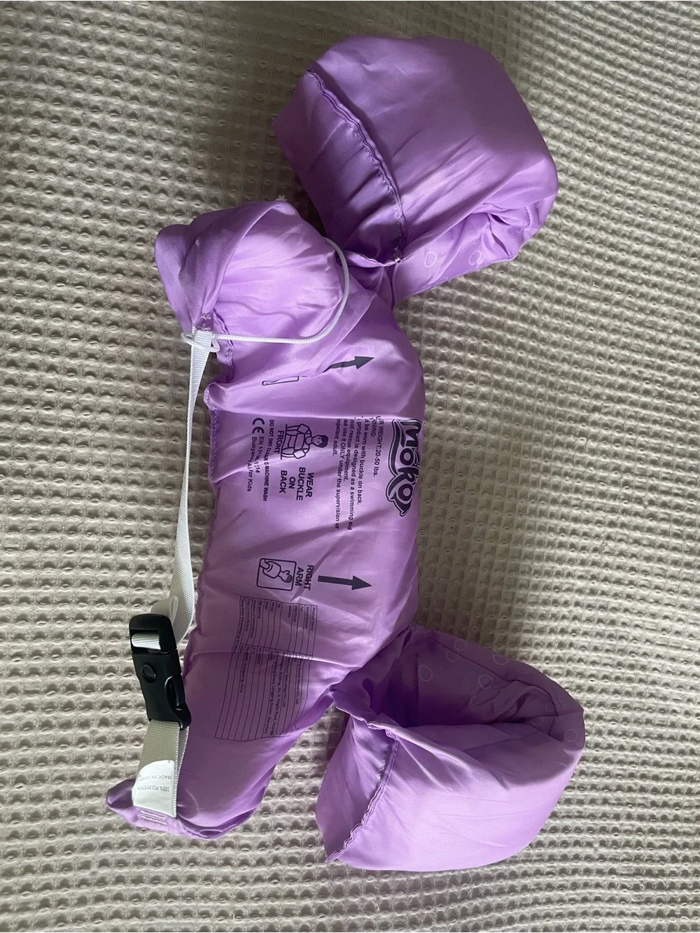 Kids Purple Mermaid Swim Float Jacket - Secure Arm Float Trainer